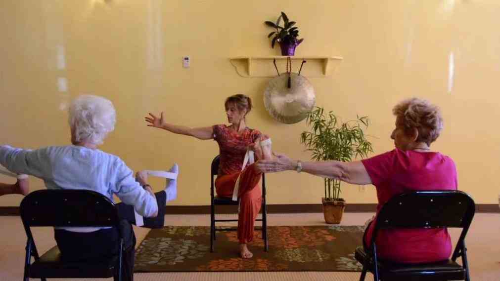 led Chair Yoga Poses For Seniors by sherry zak morris Work Out