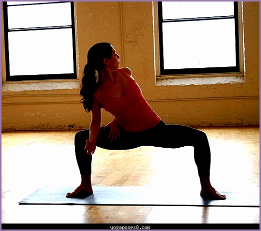 yoga pose of the week twisting goddess popsugar fitness