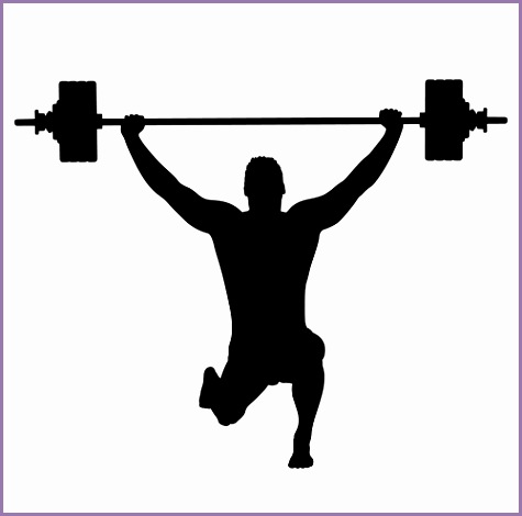 bodybuilder 15 weightlifting workout decor silhouette decals