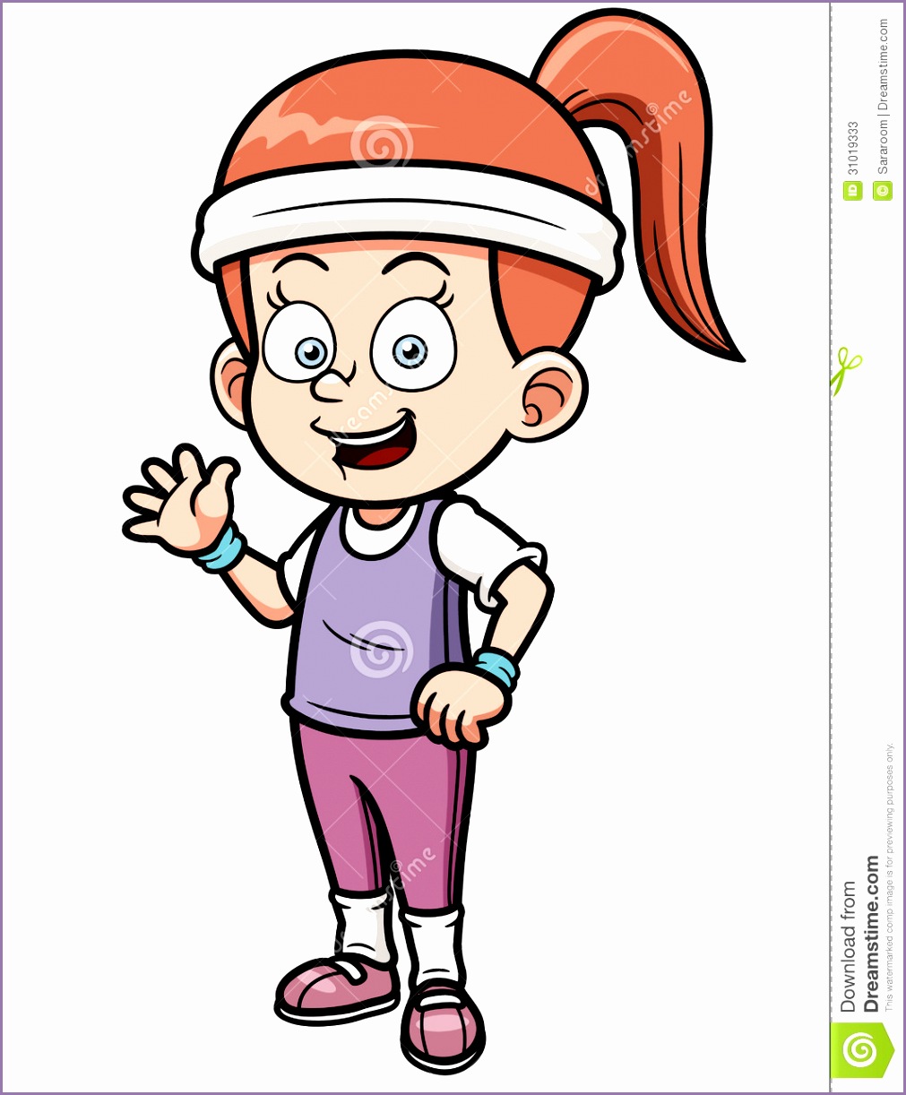 Royalty Free Stock Download Fitness Girl Cartoon