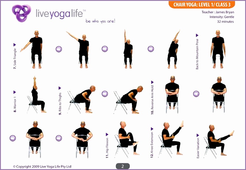 Easy Yoga Poses For Seniors Yoga with a Chair Level 1 – Class 3
