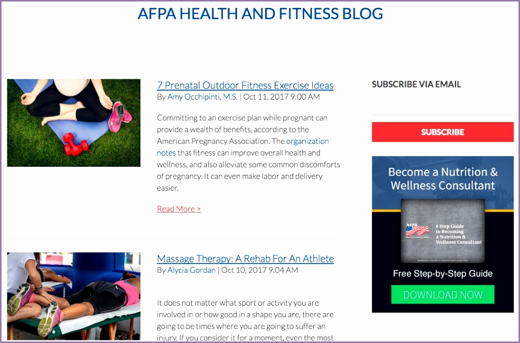 afpa fitness blog