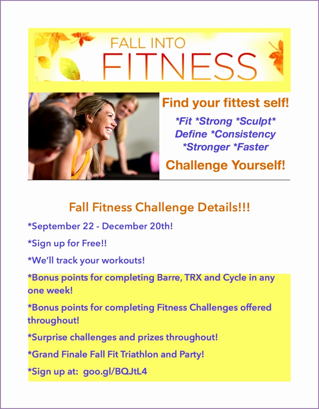 fall fitness challenge