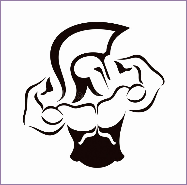 stock illustration gym logo spartan warrior illustration image
