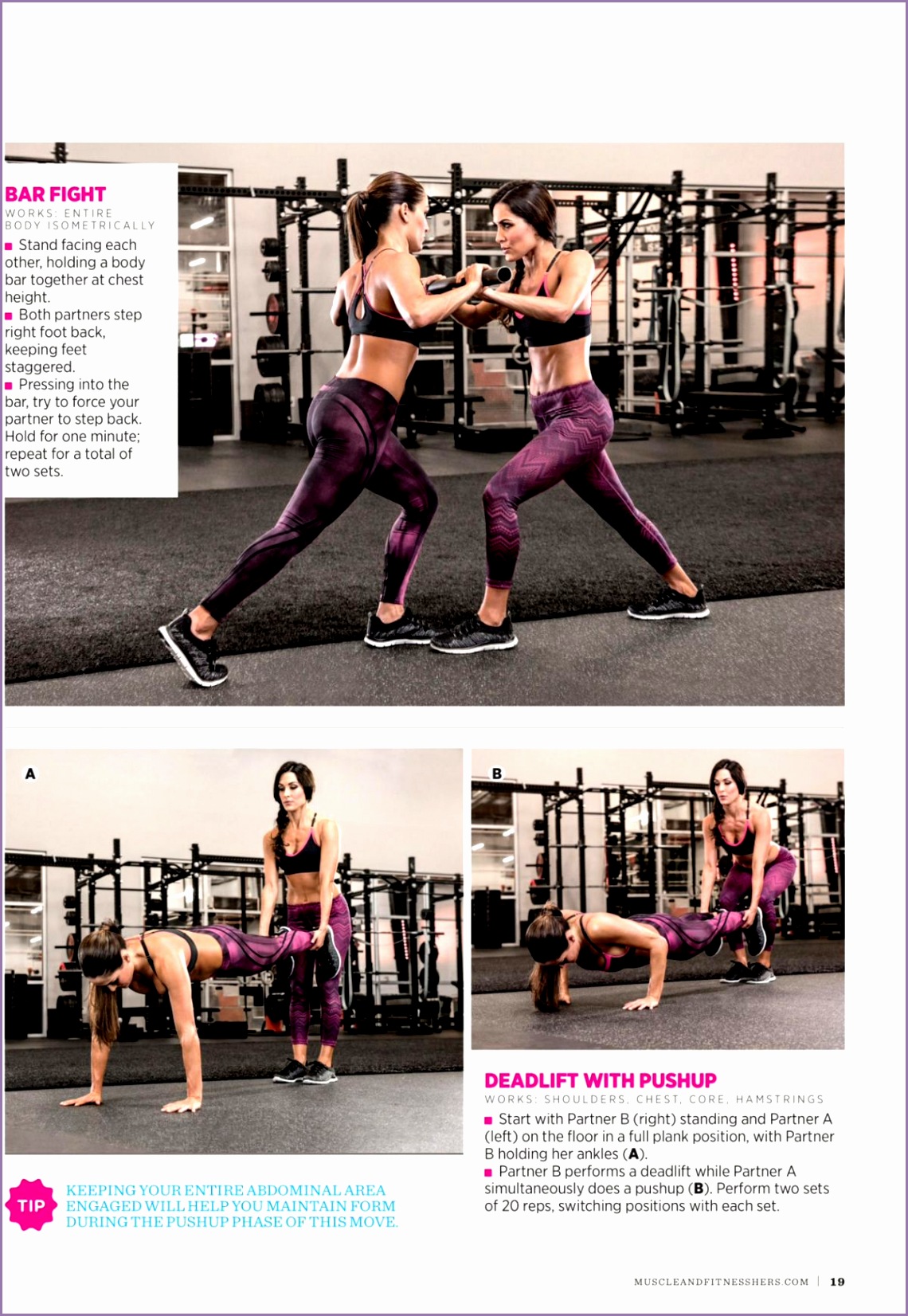 nikki and brie bella in muscle fitness hers magazine mayjune 2015 issue