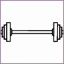 6 Bar Weights Clipart