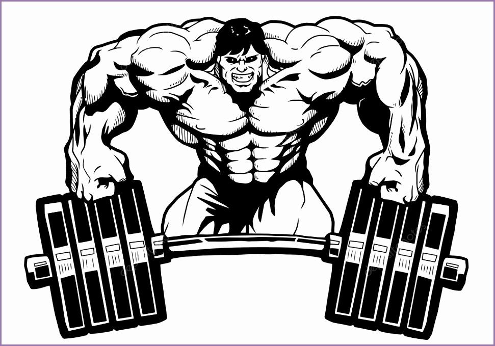 Bodybuilder gym logo — Stock