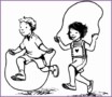 5  Kids Exercise Clipart Black and White