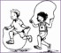 5  Kids Exercise Clipart Black and White