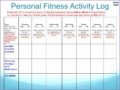 8 Personal Fitness Plan Activity Log