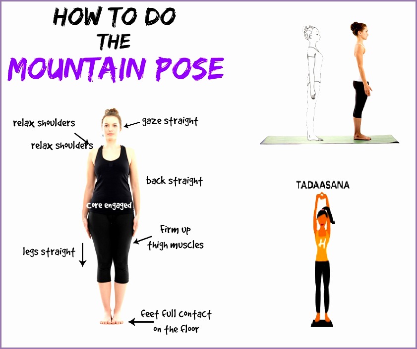 tadasana or mountain pose yoga for piles hemorrhoids
