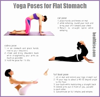 Flat stomach yoga poses postures and positions