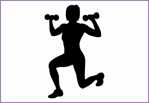 Female Fitness Silhouette Clipart