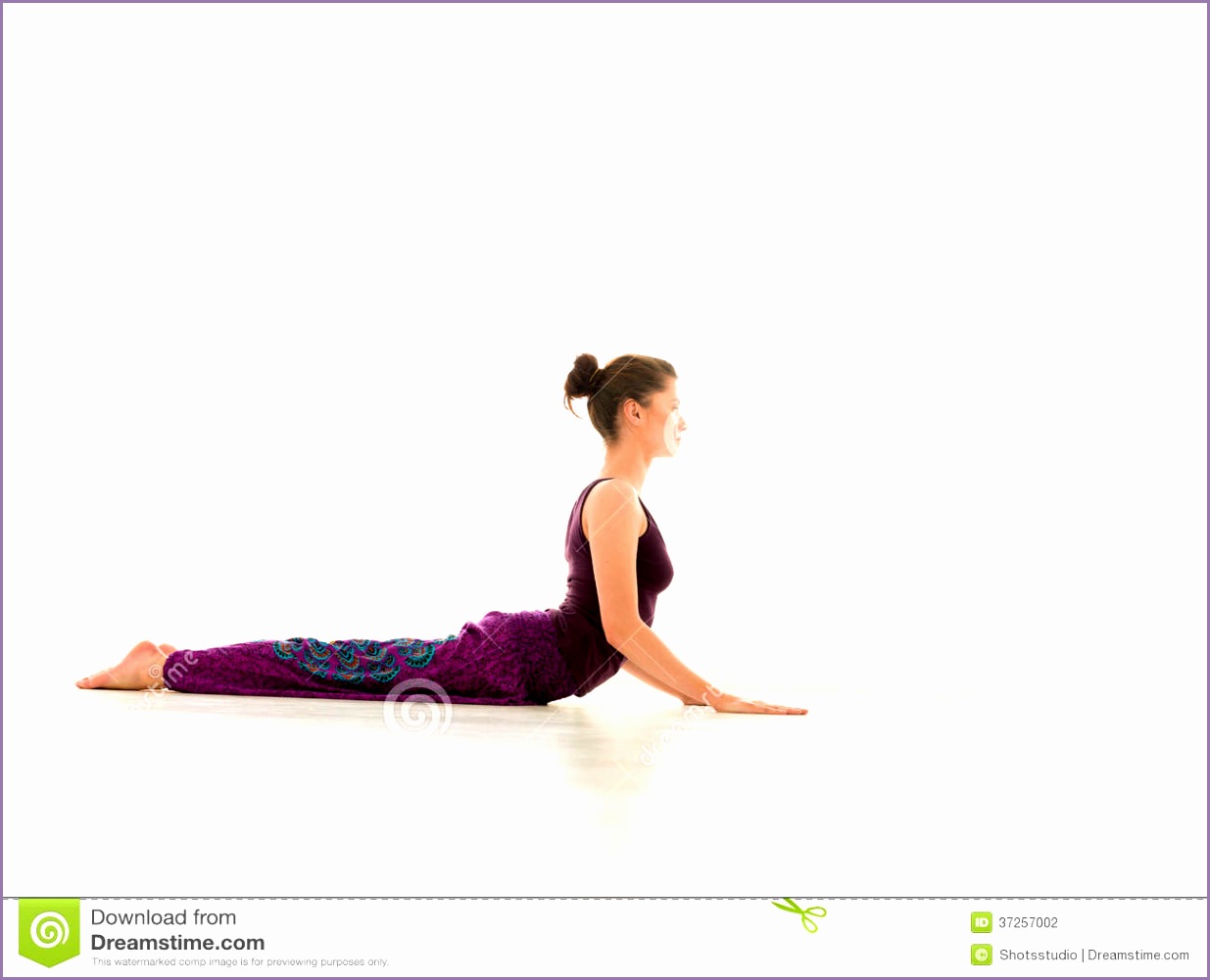 stock photography advanced yoga pose indor young woman demonstrating difficult posture full body side view dressed colorful iluminated window image