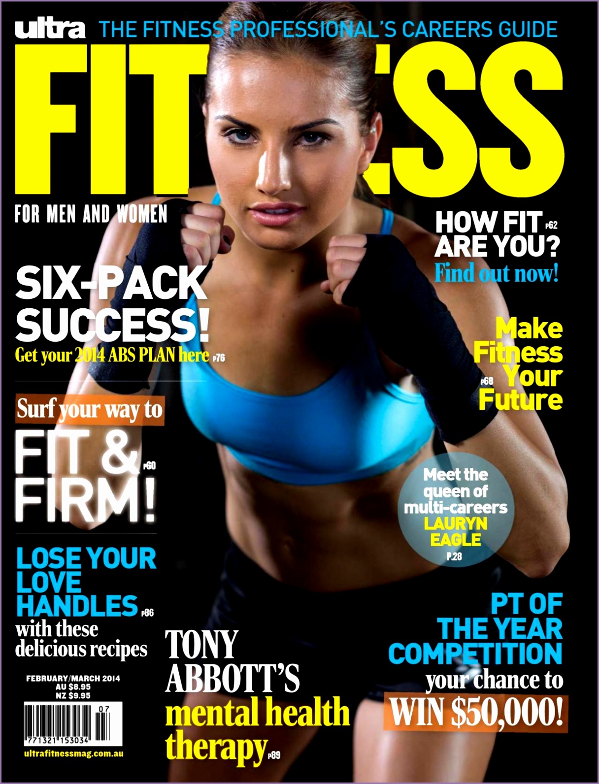 lauryn eagle ultra fitness magazine february march 2014 issue 1