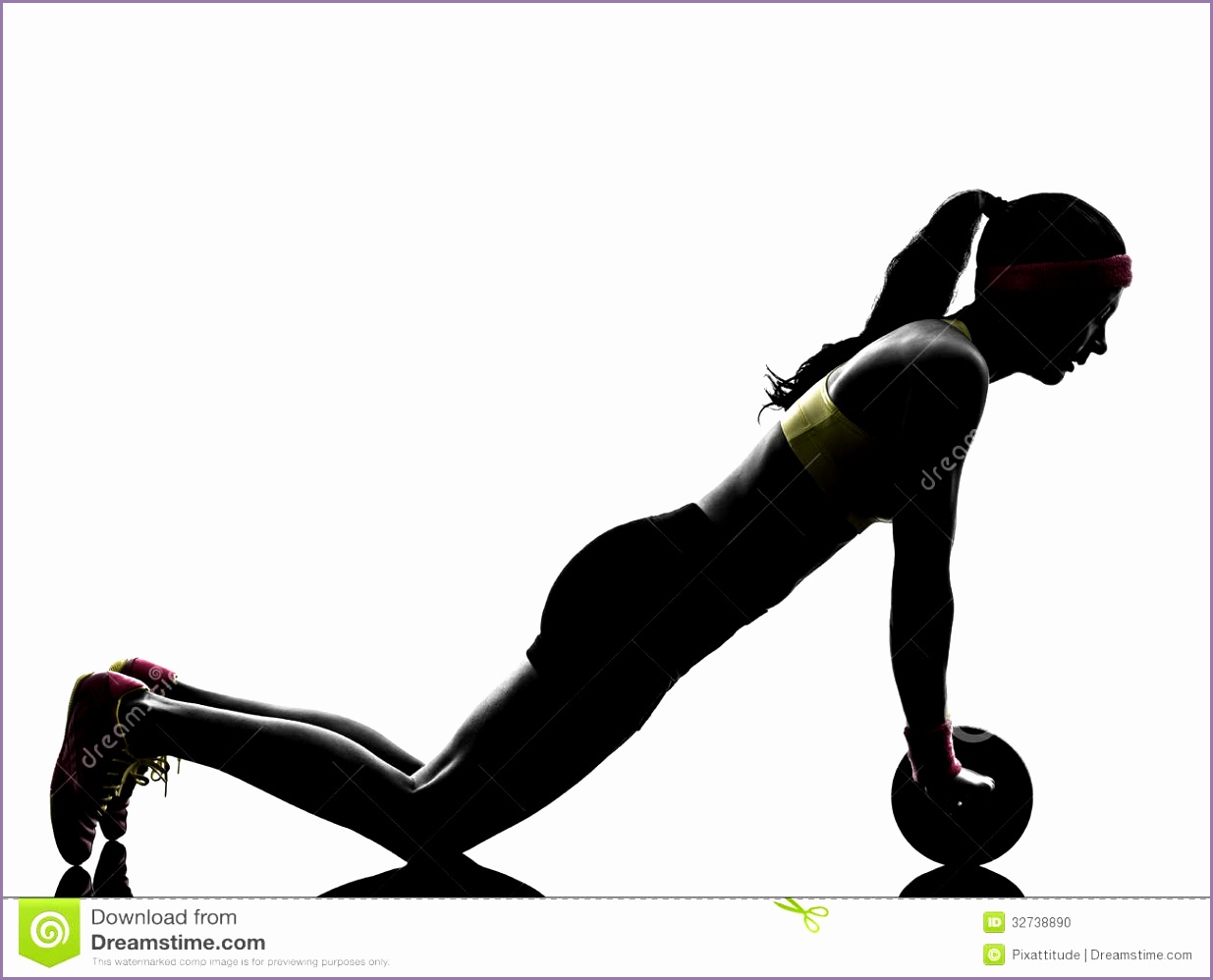 stock photo woman exercising fitness workout abdominal toning wheel silhouet one silhouette white background image