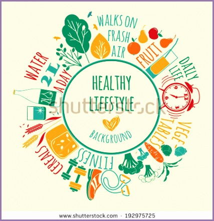 stock vector healthy lifestyle background