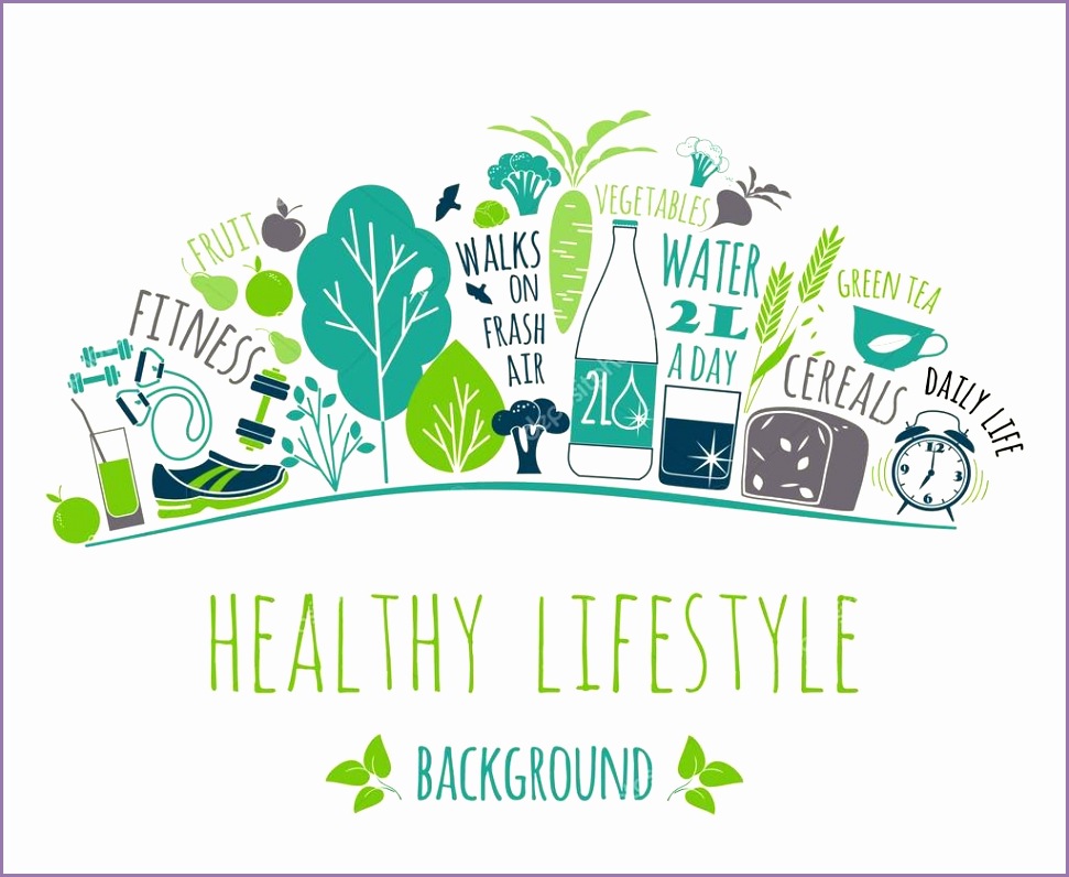 stock illustration healthy lifestyle background