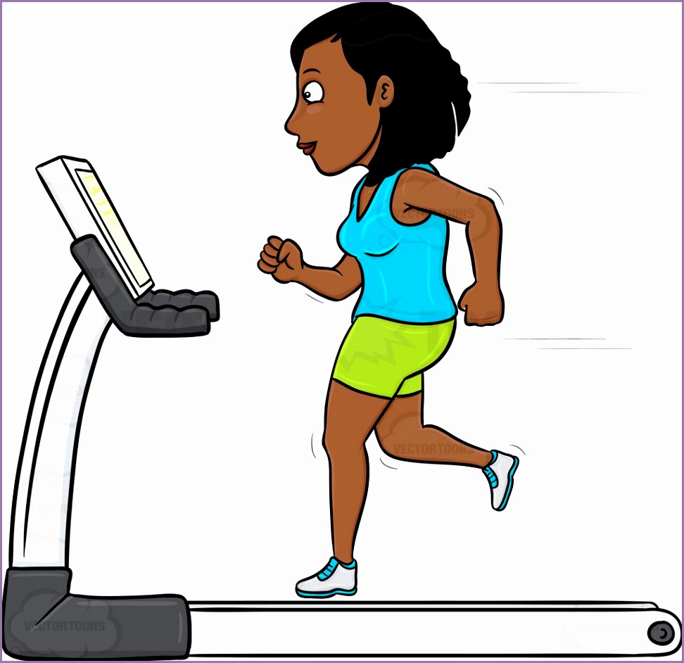 dark haired woman on a treadmill