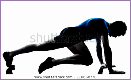 Muscular Mans Back In Silhouette Isolated White Background