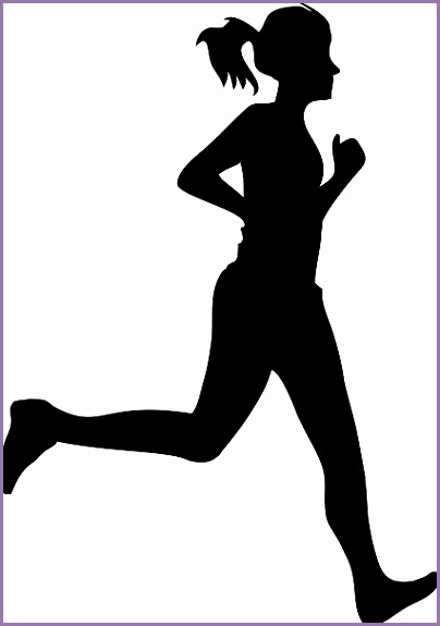 running woman clipart vector