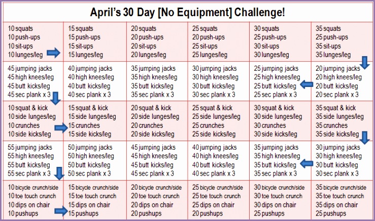 join my 30 day no equipment challenge
