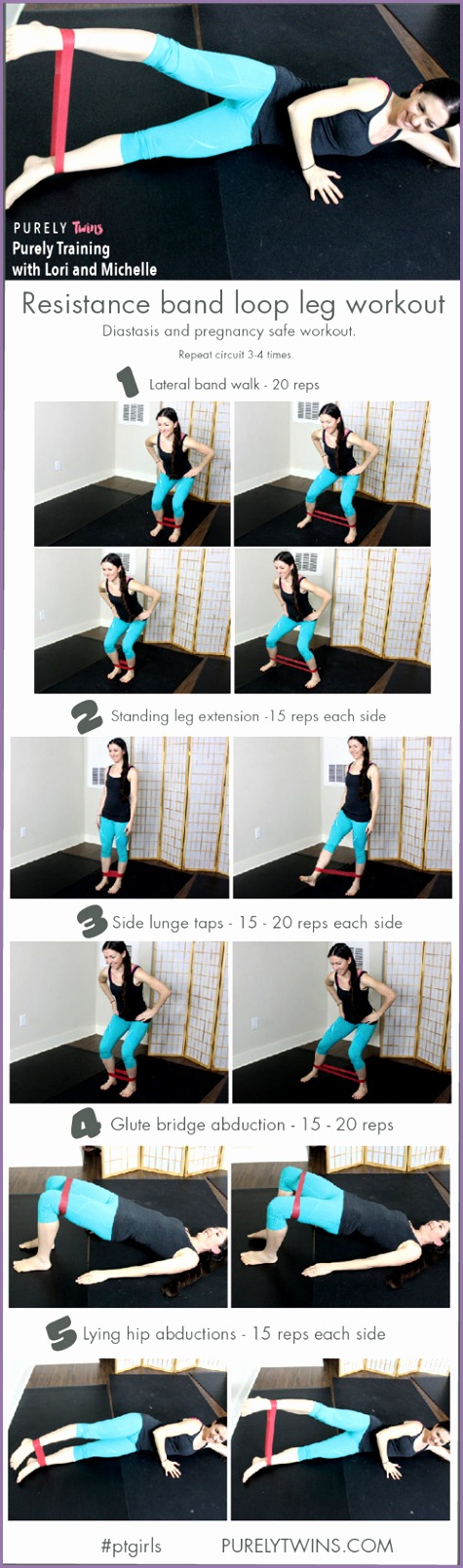the best resistance band leg workout diastasis and pregnancy workout