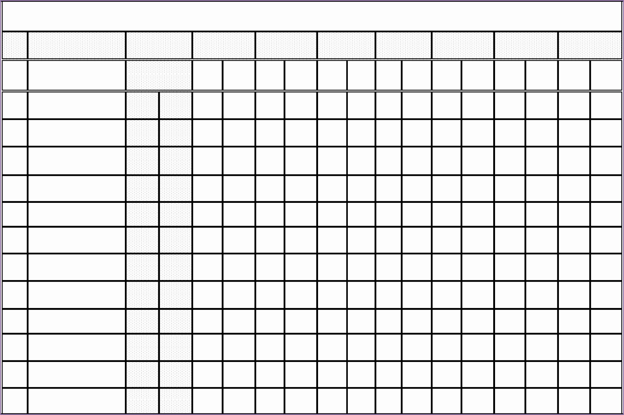 free blank workout chart template